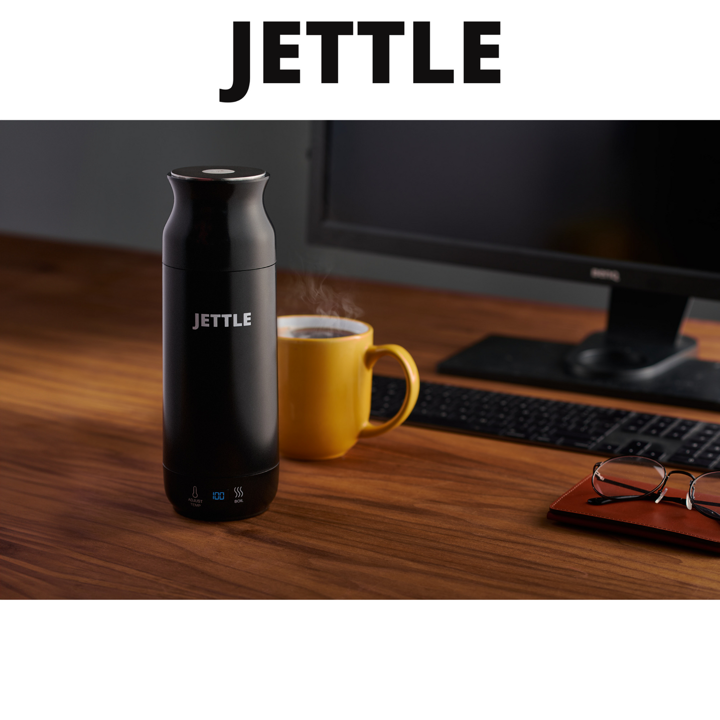 Jettle Electric Kettle - Travel Portable Heater for Coffee, Tea, Milk
