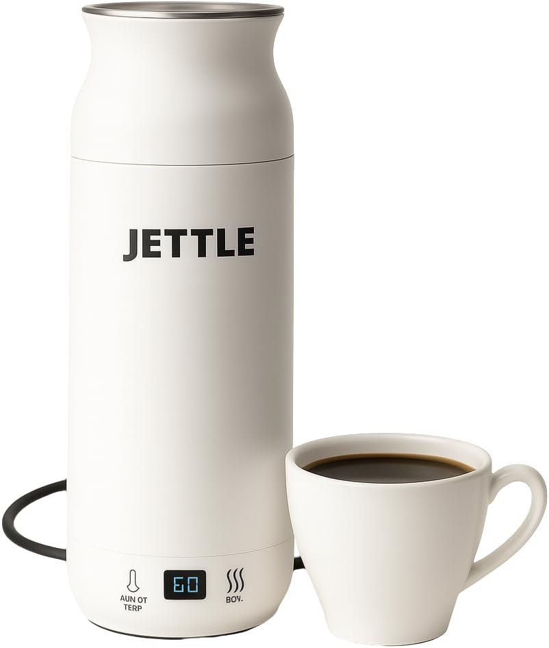 Jettle Electric Kettle - Travel Portable Heater for Coffee, Tea, Milk