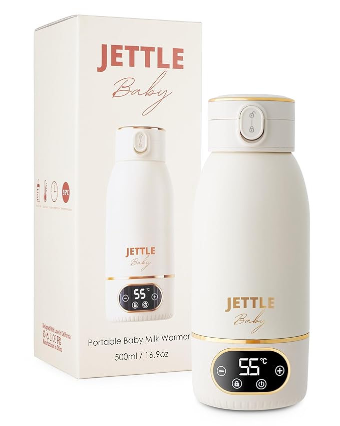 Jettle Baby - Travel Portable Milk Warmer for Breast Milk, Formula & Water