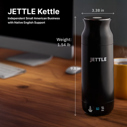 Jettle Travel Electric Kettle 450ml – Portable Hotel Kettle with 12 Temperature Presets, LED Display & Auto Shut-Off