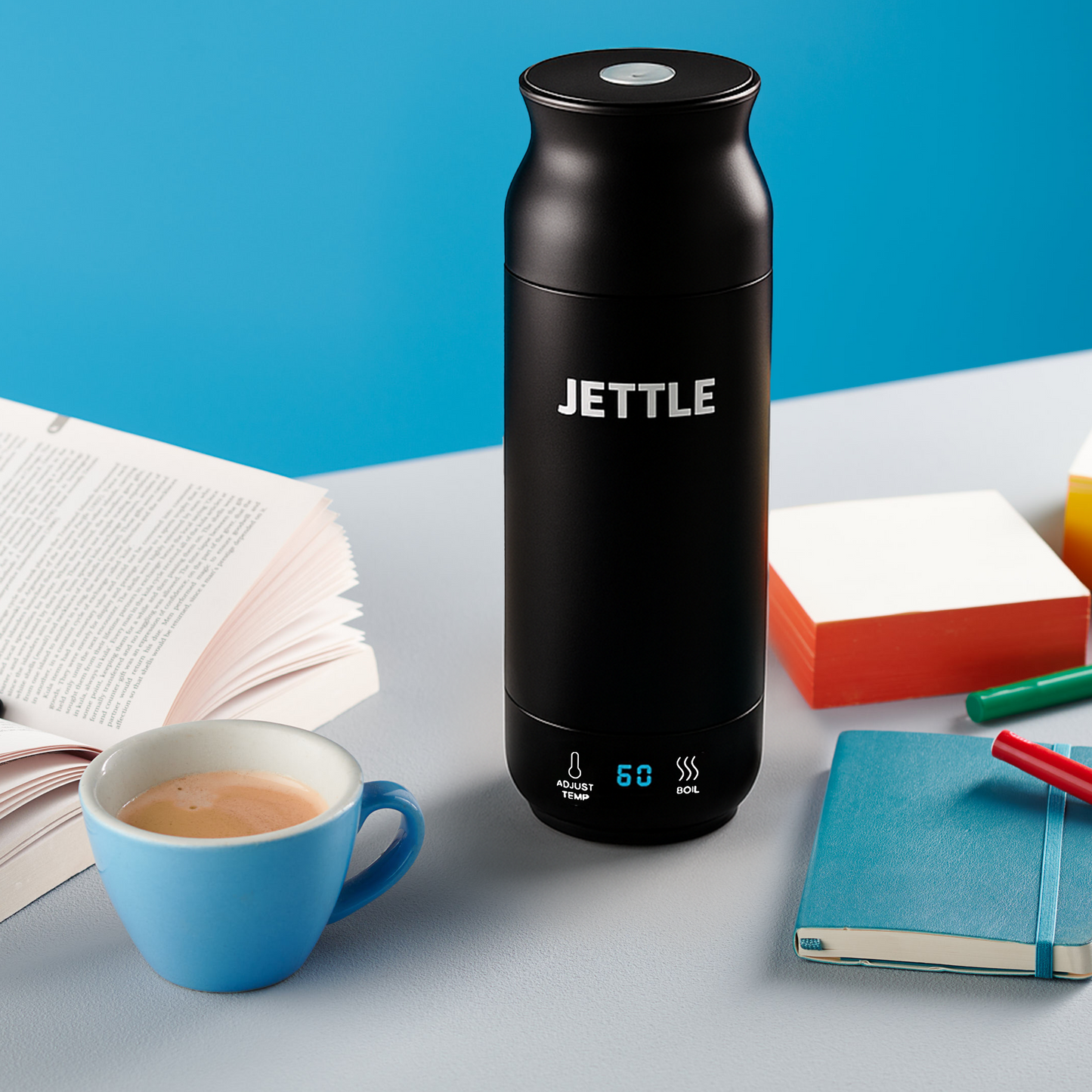 Jettle Travel Electric Kettle 450ml – Portable Hotel Kettle with 12 Temperature Presets, LED Display & Auto Shut-Off
