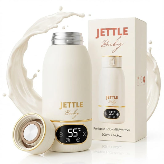 Jettle Baby - Travel Portable Milk Warmer for Breast Milk, Formula & Water