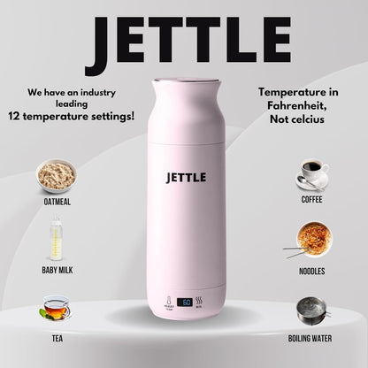 Jettle™ Travel Electric Kettle 450ml – Portable Water Boiler for Coffee, Tea & Hot Water with LED Display, Temperature Control & Auto Shut-Off