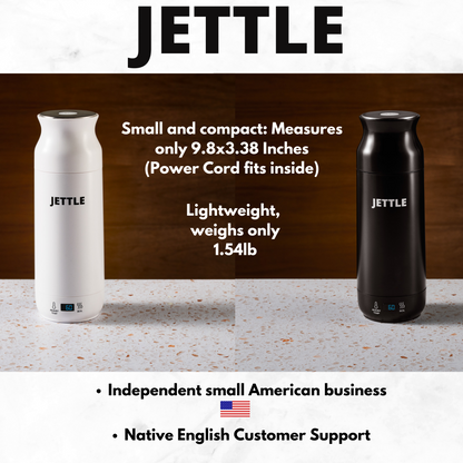 Jettle Electric Kettle - Travel Portable Heater for Coffee, Tea, Milk
