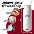 Jettle Electric Kettle - Travel Portable Heater for Coffee, Tea, Milk